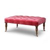 Victorian Footstool in Como - Pompeiian Red - Beaumont & Fletcher - Beaumont & Fletcher