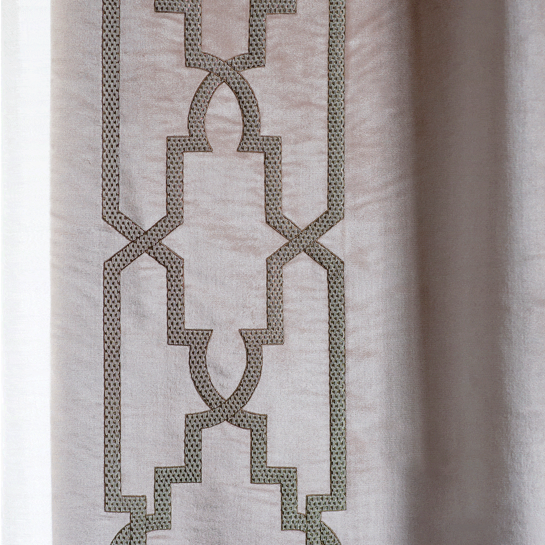 Aida embroidery on Capri silk velvet - Blush Aida embroidery on Capri silk velvet - Blush