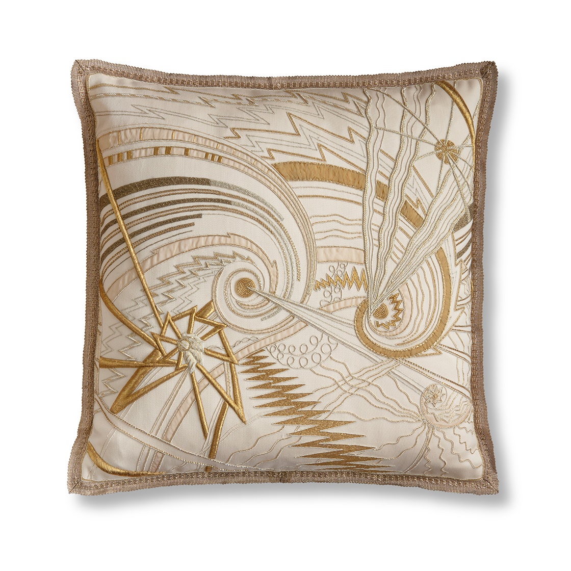 Andromeda Cushion in Eriskay wool - Shell - Beaumont & Fletcher