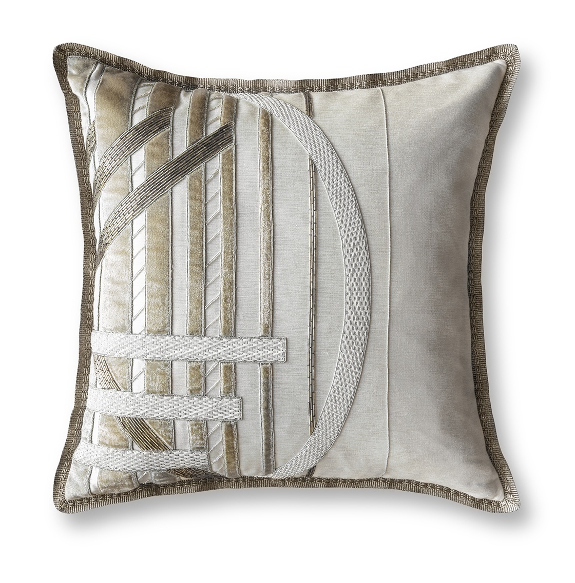 Audrey Cushion in Lagan silk - Oyster Audrey Cushion in Lagan silk - Oyster