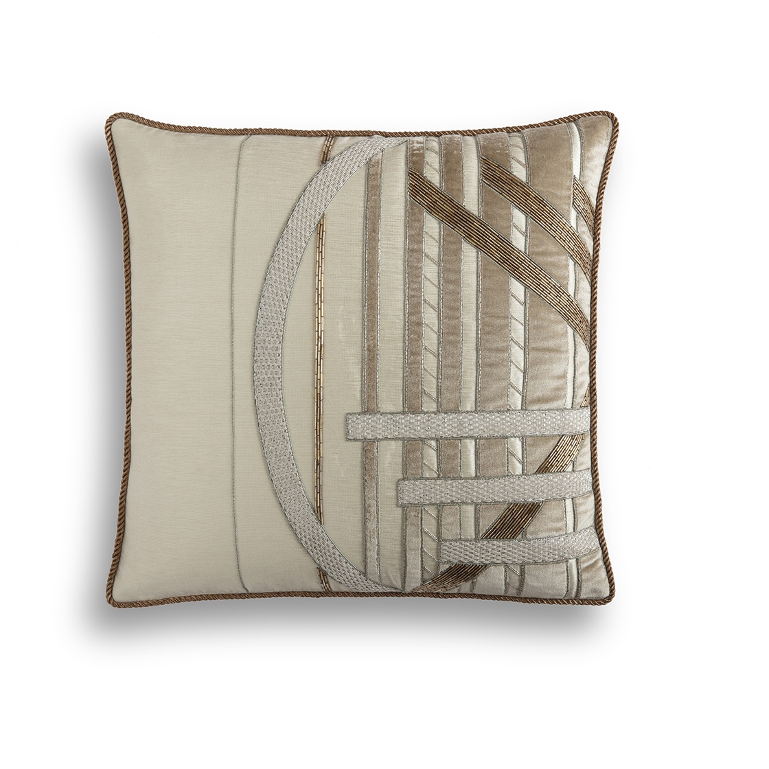 Audrey Cushion in Lagan silk - Oyster Audrey Cushion in Lagan silk - Oyster