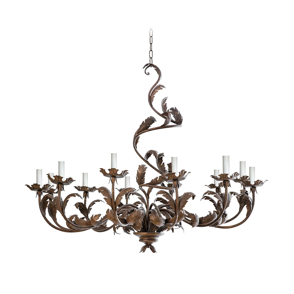 Large Borghese chandelier in Wrought iron - Beaumont & Fletcher