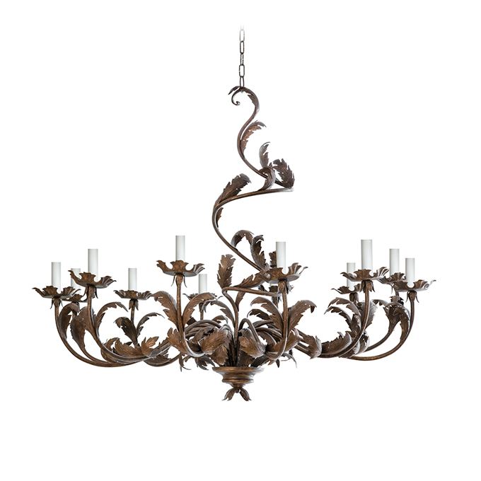 Borghese chandelier 12 arms - Wrought iron