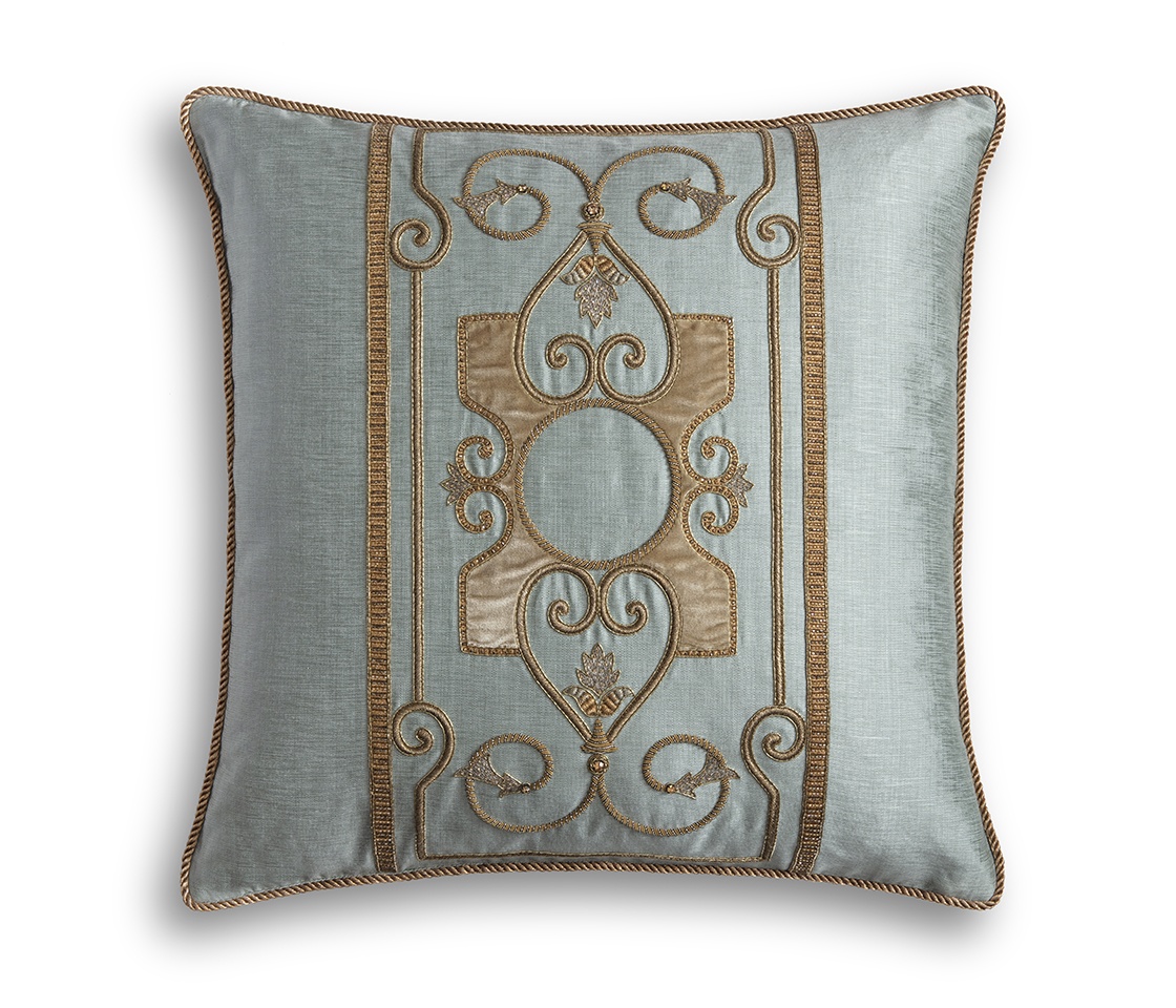 Cordoba cushion in Lagan silk - Aqua