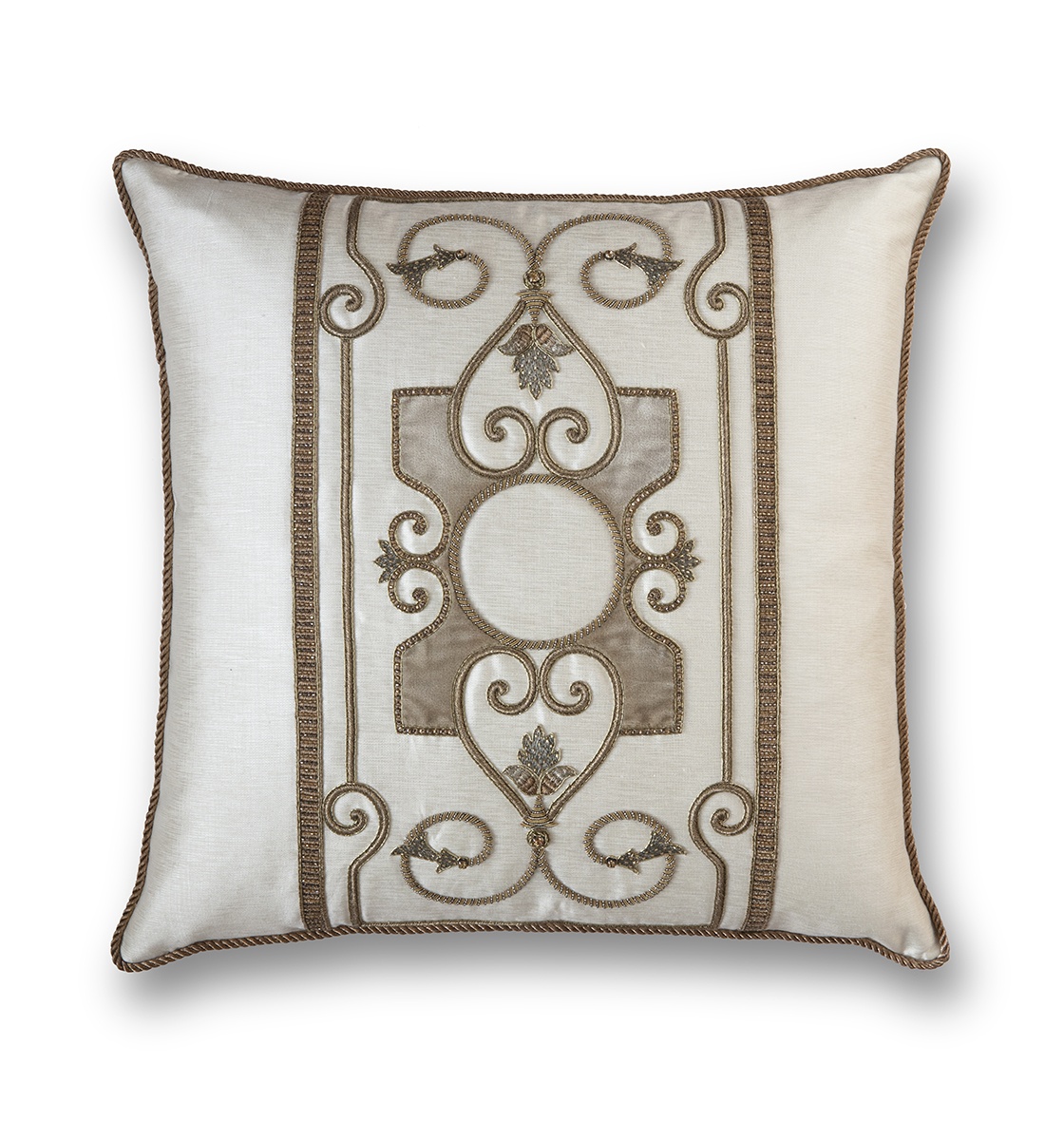 Cordoba cushion in Lagan silk - Oyster
