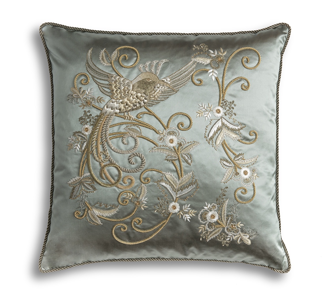 Papageno cushion in Foyle silk - Scottish isle Papageno cushion in Foyle silk - Scottish isle