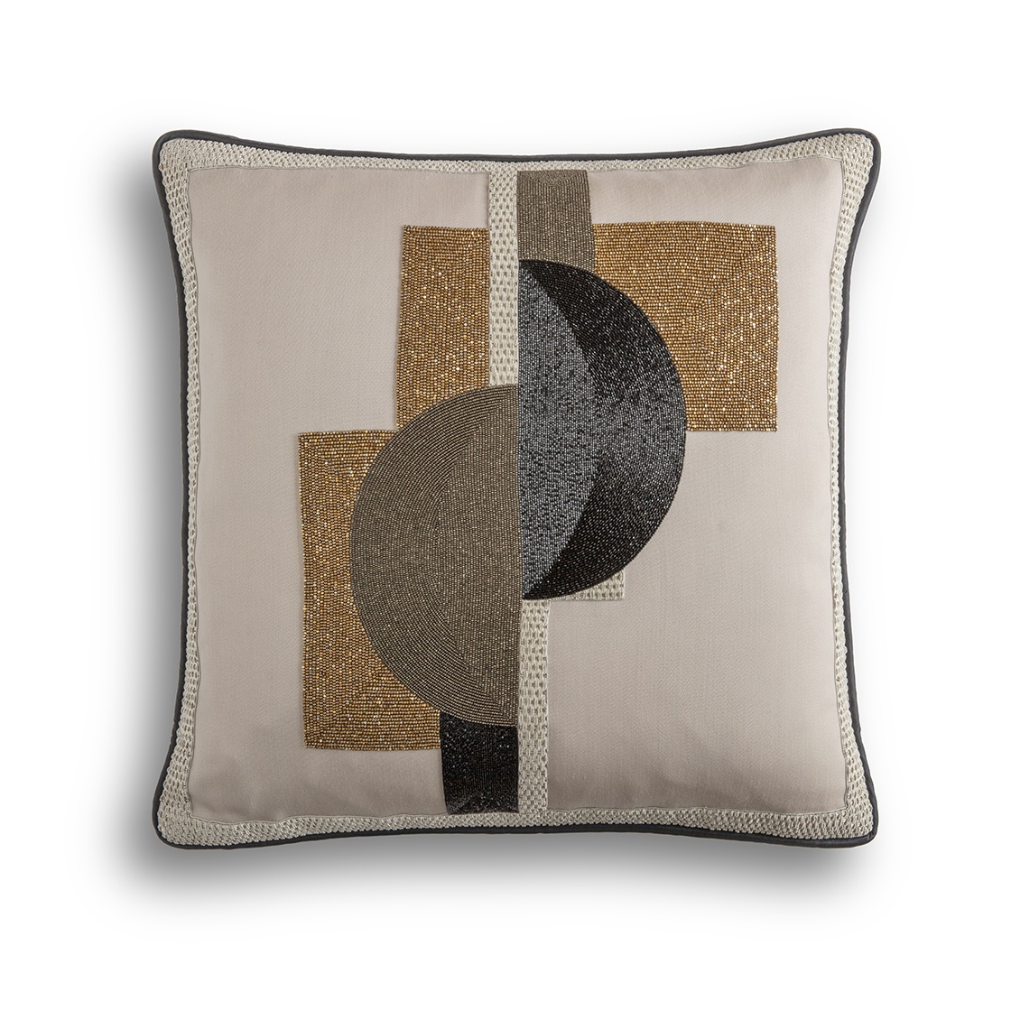 Piet cushion in Eriskay wool - Pebble - Beaumont & Fletcher