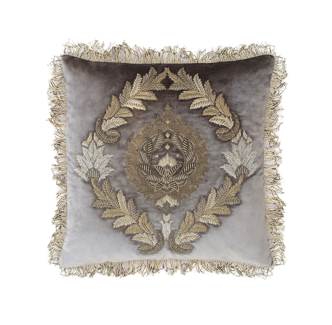 Rossini cushion in Capri silk velvet - Bokhara - Beaumont & Fletcher
