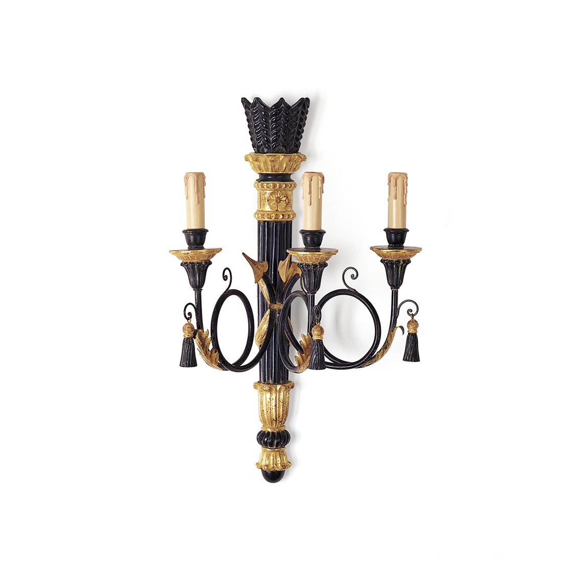 Athena wall light in Black & gold - Beaumont & Fletcher