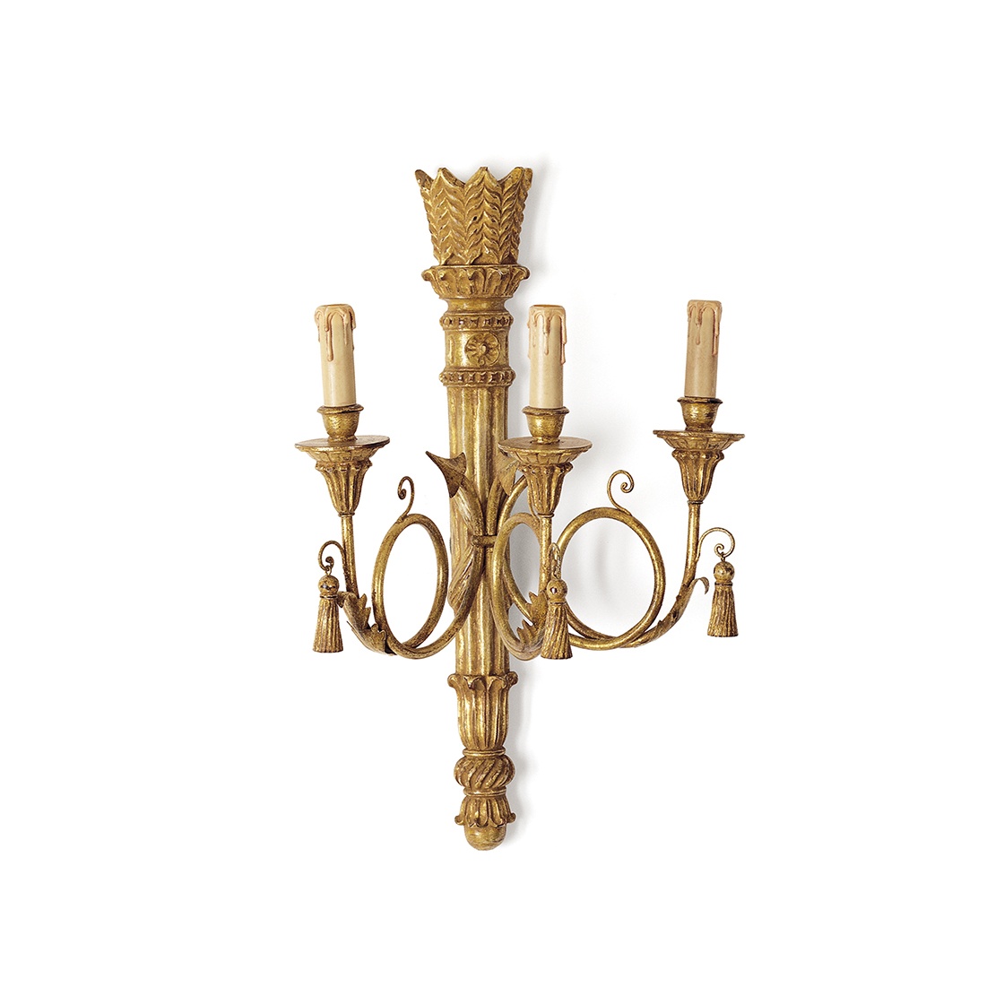 Athena wall light in Burnt gold - Beaumont & Fletcher