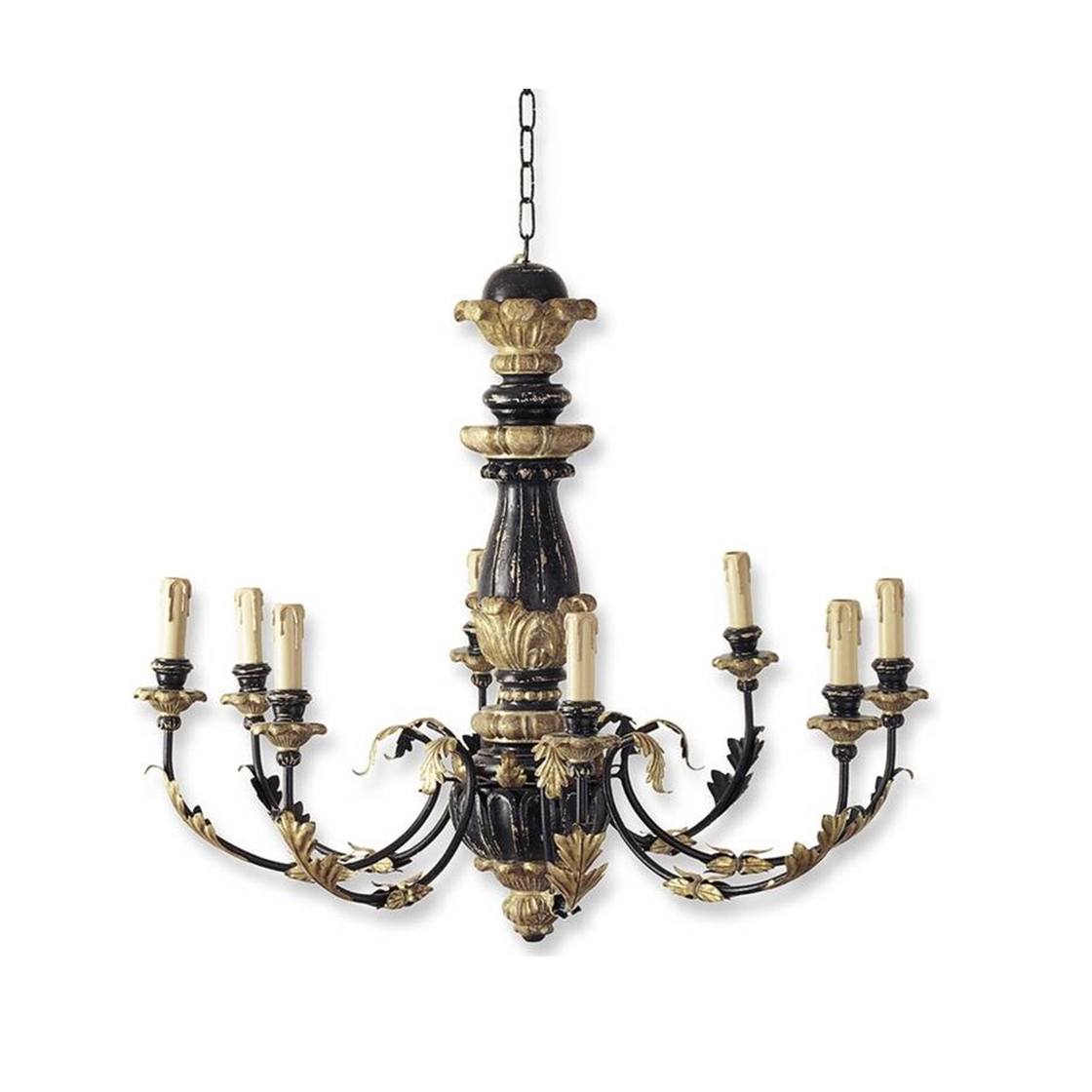 Blenheim chandelier in Black & gold - Beaumont & Fletcher