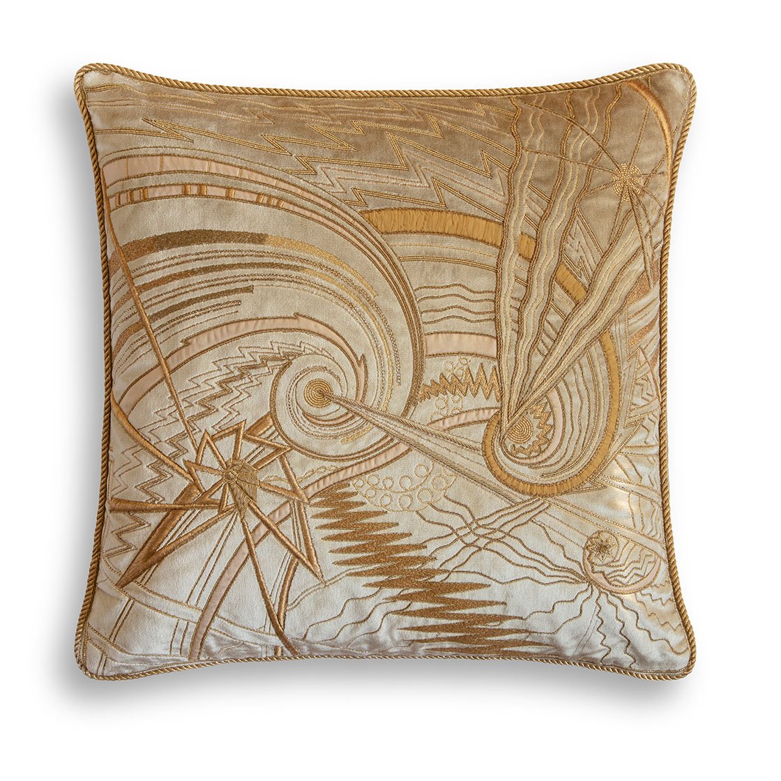 Andromeda cushion in Capri silk velvet - Sable - Beaumont & Fletcher