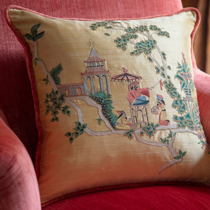 Cathay | Embroidered Fabric | Beaumont & Fletcher