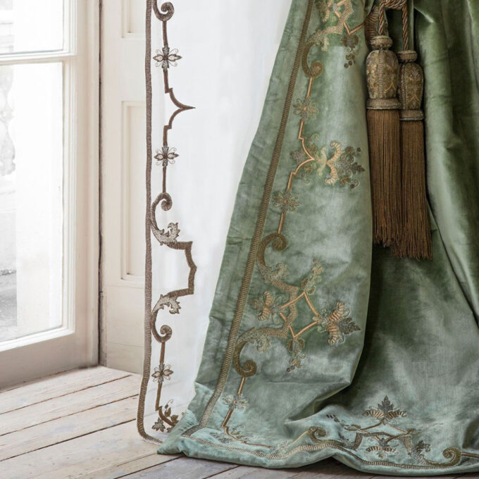 Cellini | Embroidered Fabric | Beaumont & Fletcher