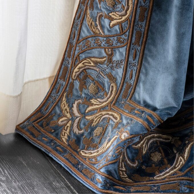 Racine | Embroidered Fabric | Beaumont & Fletcher