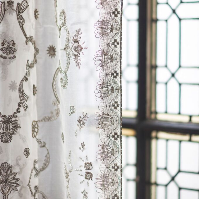 Tagore | Embroidered Fabric | Beaumont & Fletcher