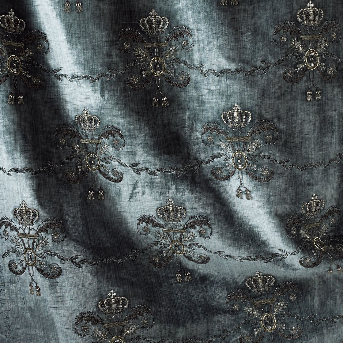 Imperatore - On Imperatore embroidery on Como silk velvet -TealTeal - Beaumont & Fletcher - Beaumont & Fletcher