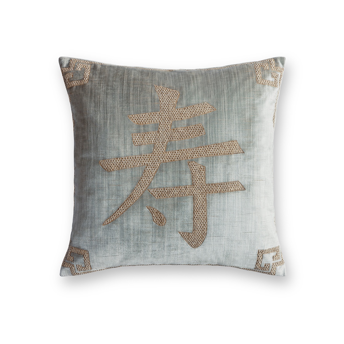 Longevity cushion in Como silk velvet - Sage - Beaumont & Fletcher - Beaumont & Fletcher