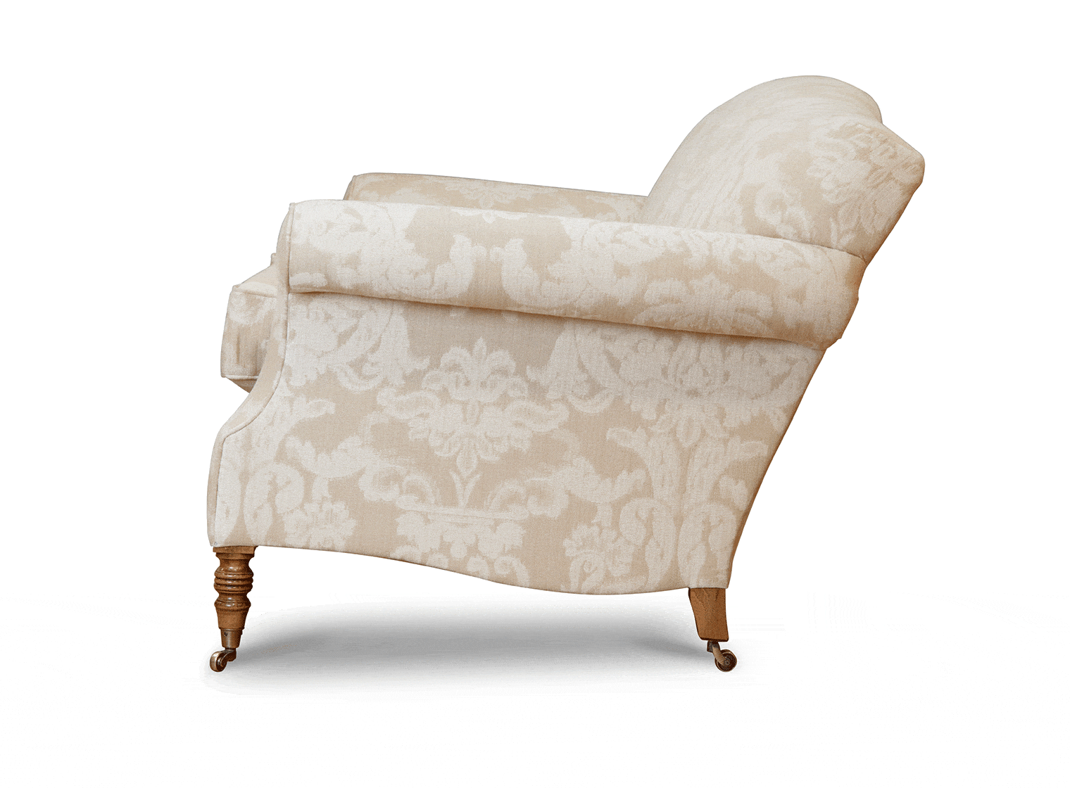 Boswell 2.5 seater sofa in Wicklow damask - Oatmeal - Beaumont & Fletcher