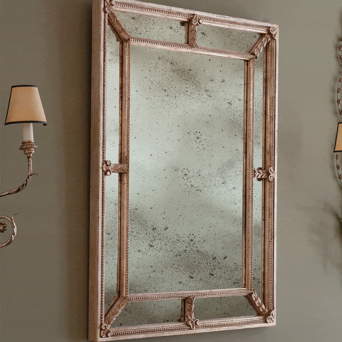 Georgian mirror - Antiqued silver - Beaumont & Fletcher