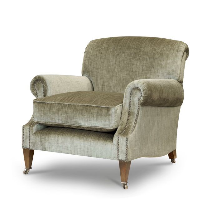 Milton chair in Como silk velvet - Fern