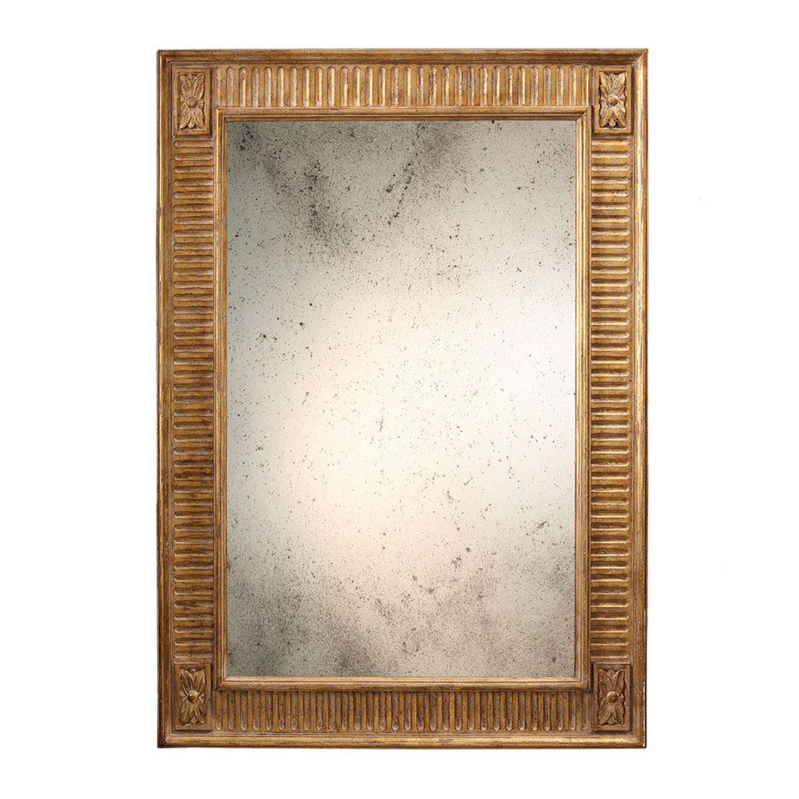 Fluted mirror in Distressed gold - Beaumont & Fletcher