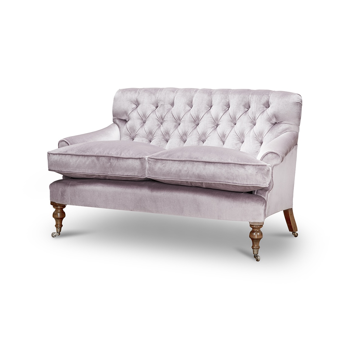 Emily 2 seater sofa in Capri silk velvet - Blush - Beaumont & Fletcher