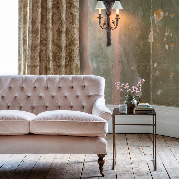 Emily sofa 2 seater in Capri - Blush
