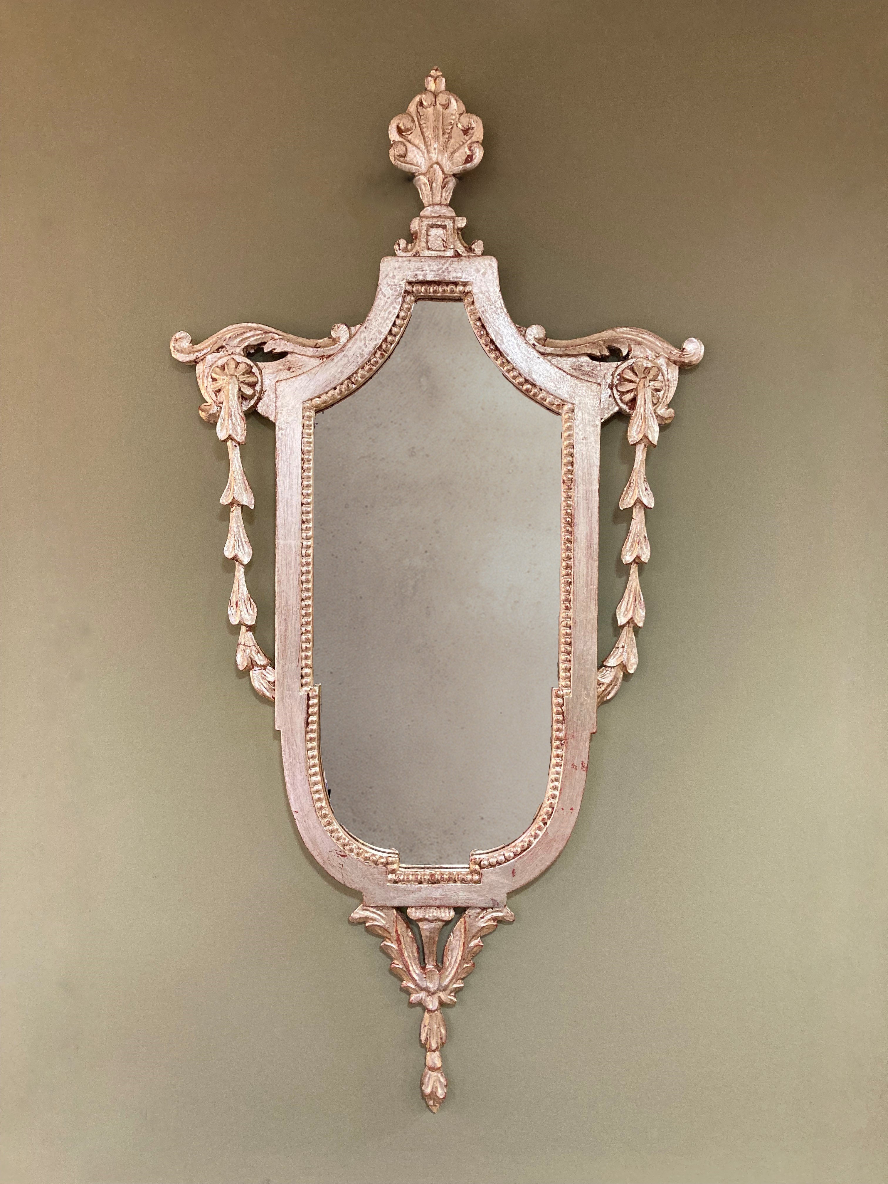 Grecian mirror - Antiqued silver - Beaumont & Fletcher