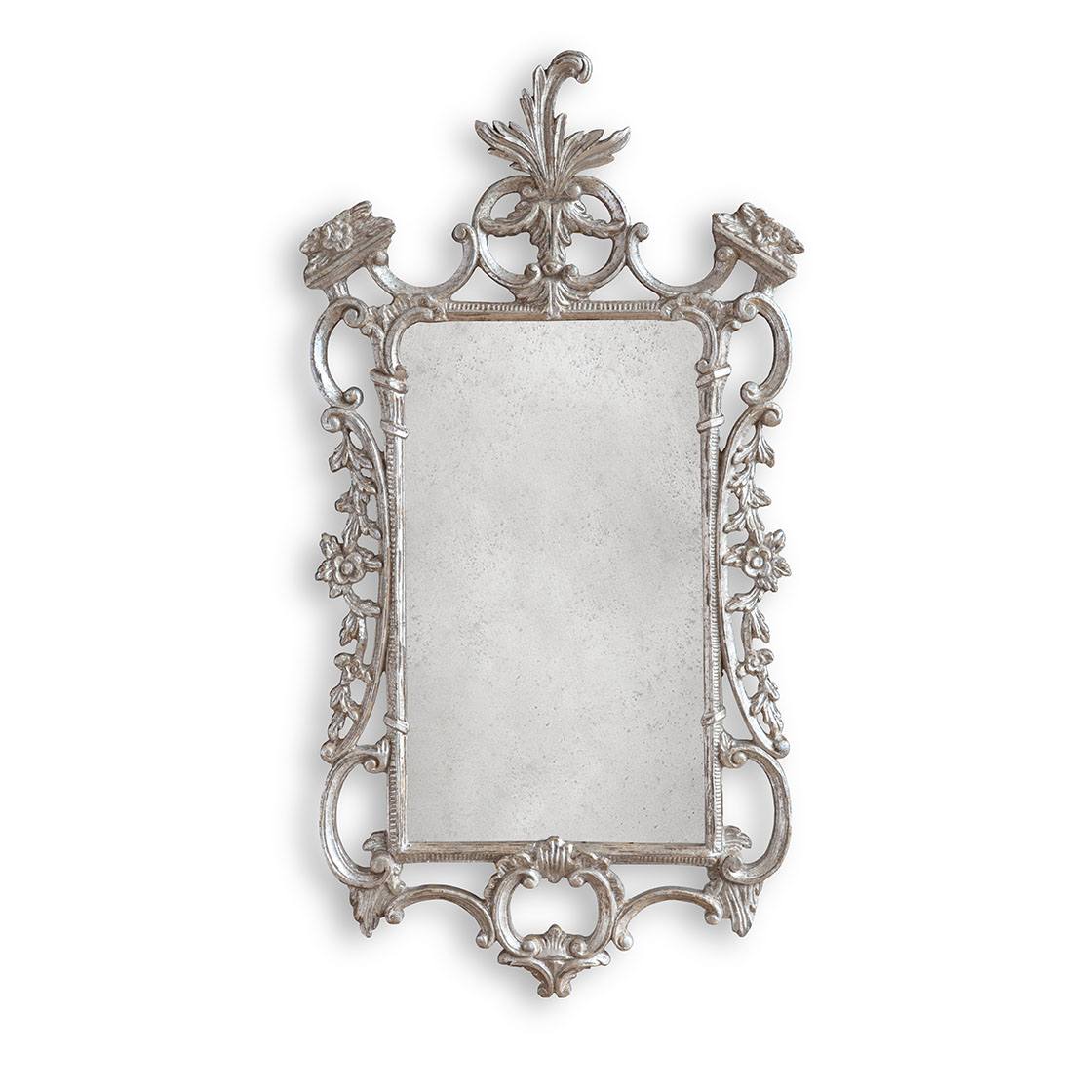 Chippendale mirror in Distressed silver - Beaumont & Fletcher