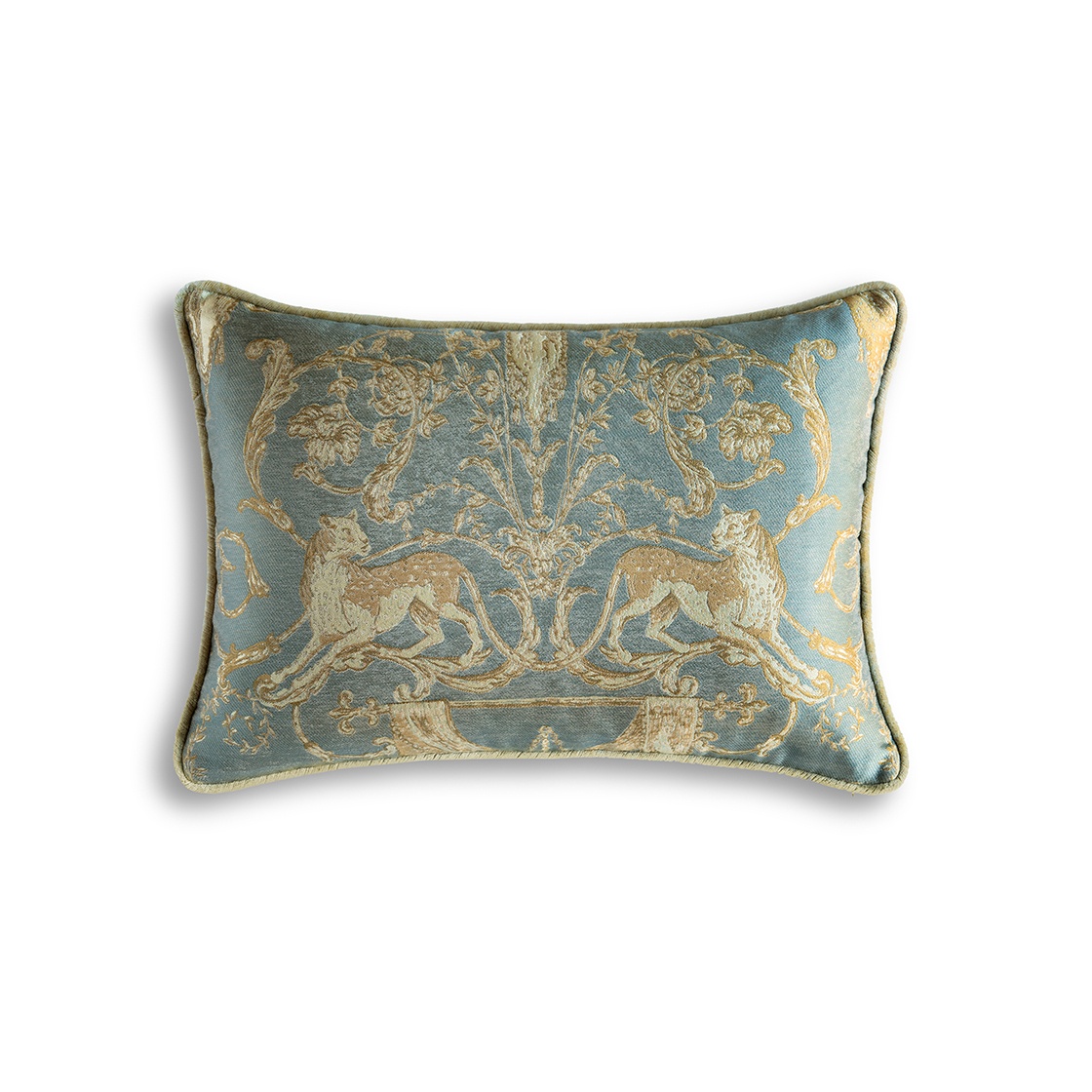 Lawrence cushion in Neptune - Beaumont & Fletcher