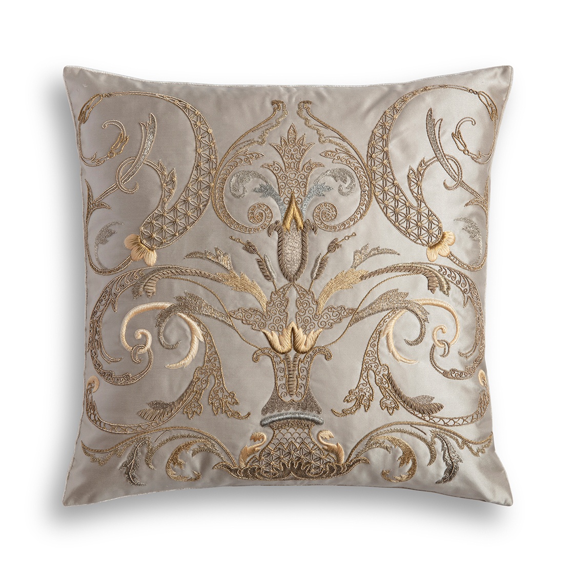 Puccini cushion on Silk satin - Beaumont & Fletcher