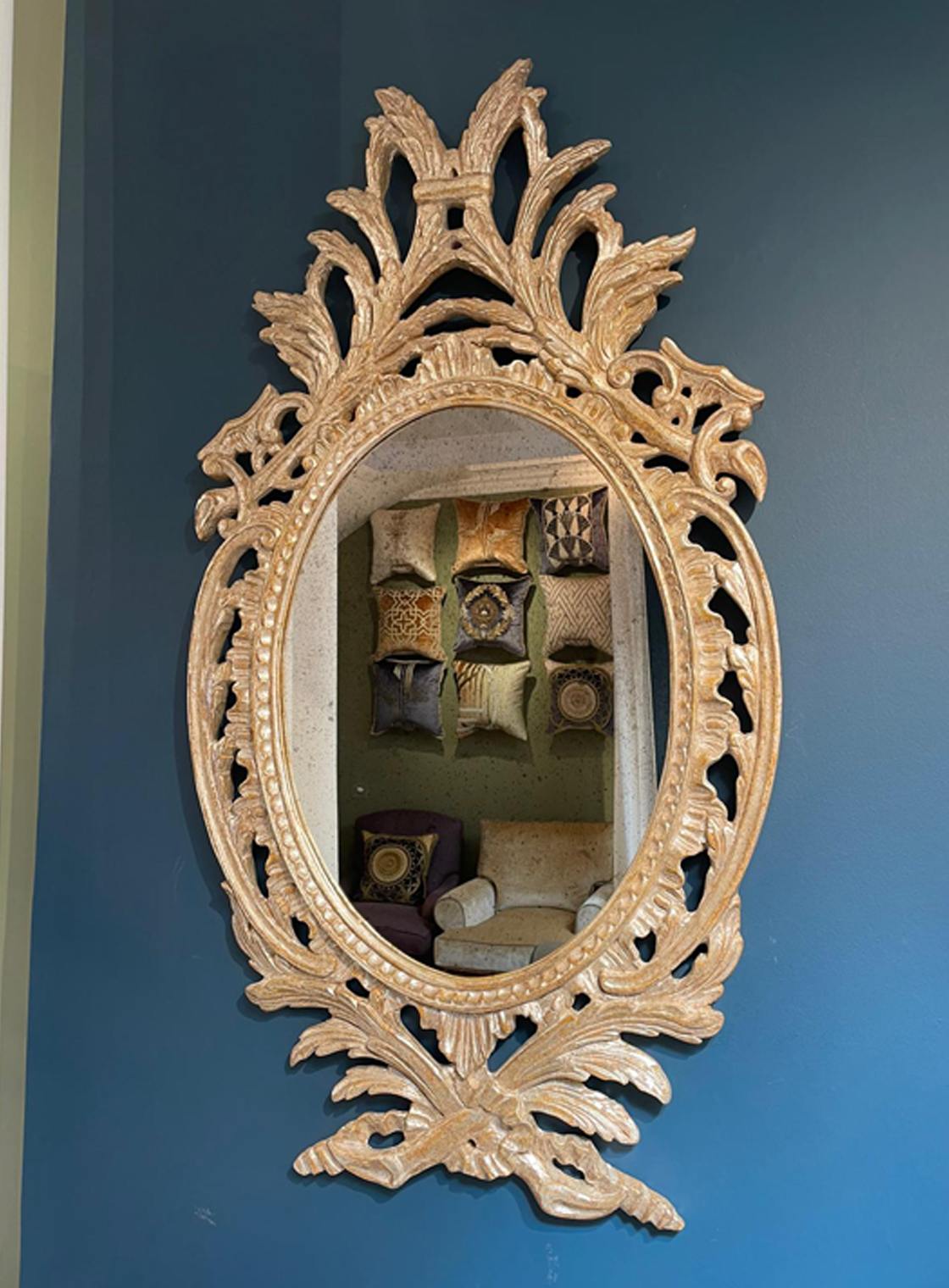 Olympus mirror in Distressed silver - Beaumont & Fletcher