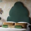 Topkapi headboard in Eriskay - Verde with Capri silk velvet cushions - Beaumont & Fletcher