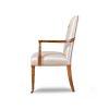 Pavilion carver dining chair with Cellini embroidery in Lagan silk - Oyster - Beaumont & Fletcher