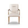 Pavilion carver dining chair with Cellini embroidery in Lagan silk - Oyster - Beaumont & Fletcher