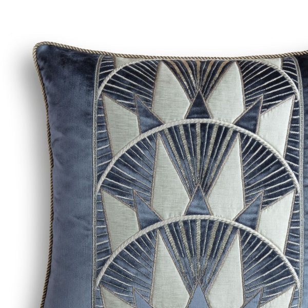 Rockefeller cushion in Lagan silk - Breeze