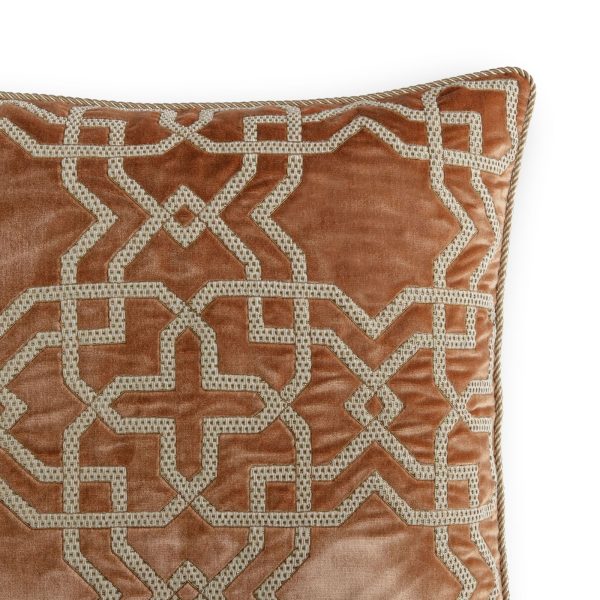 Habibi cushion in Capri silk velvet - Copper