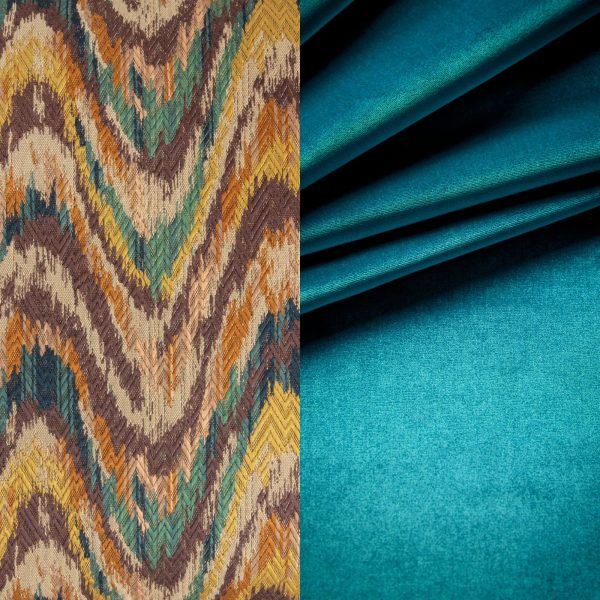 Kyma - Rio and Capri silk velvet - Aquamarine