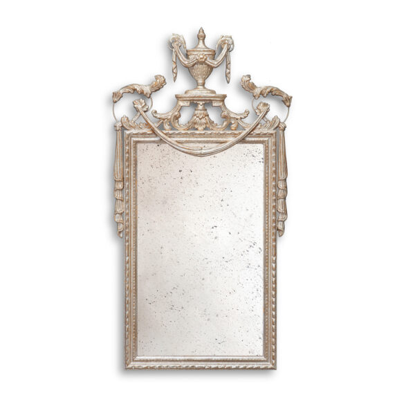 Adam mirror in Distressed silver