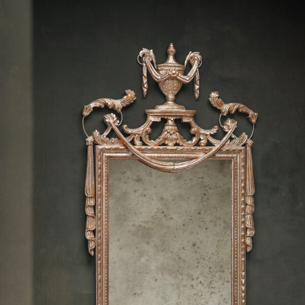 Adam mirror in Distressed silver