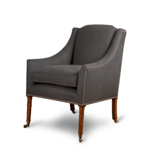 Alexandra chair in Orkney linen - Black coffee