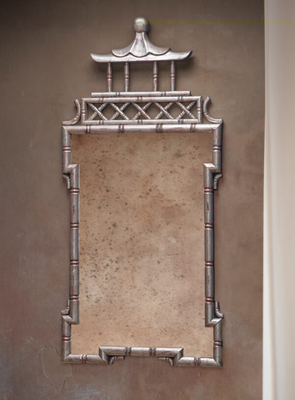 Cathay mirror in Antiqued silver
