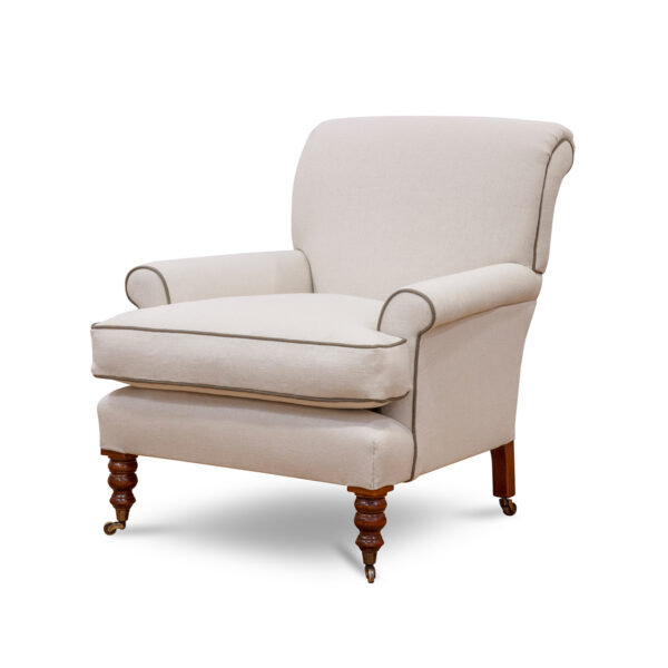Hamilton chair in Donegal linen - Cloud
