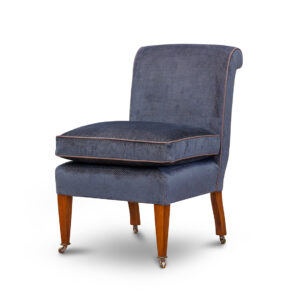 Lydia chair in Troilus - Flint blue