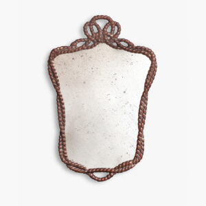 Nelson mirror in oxidised real silver
