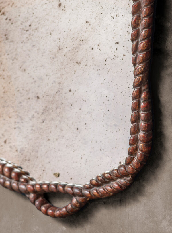 Nelson mirror in oxidised real silver