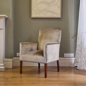 Nicholas chair in Capri silk velvet - French grey