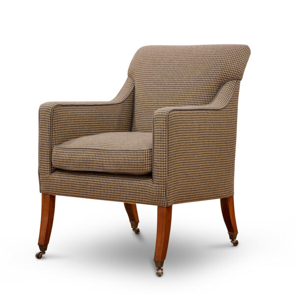 Compton chair in Argyll check - Ecru Jet