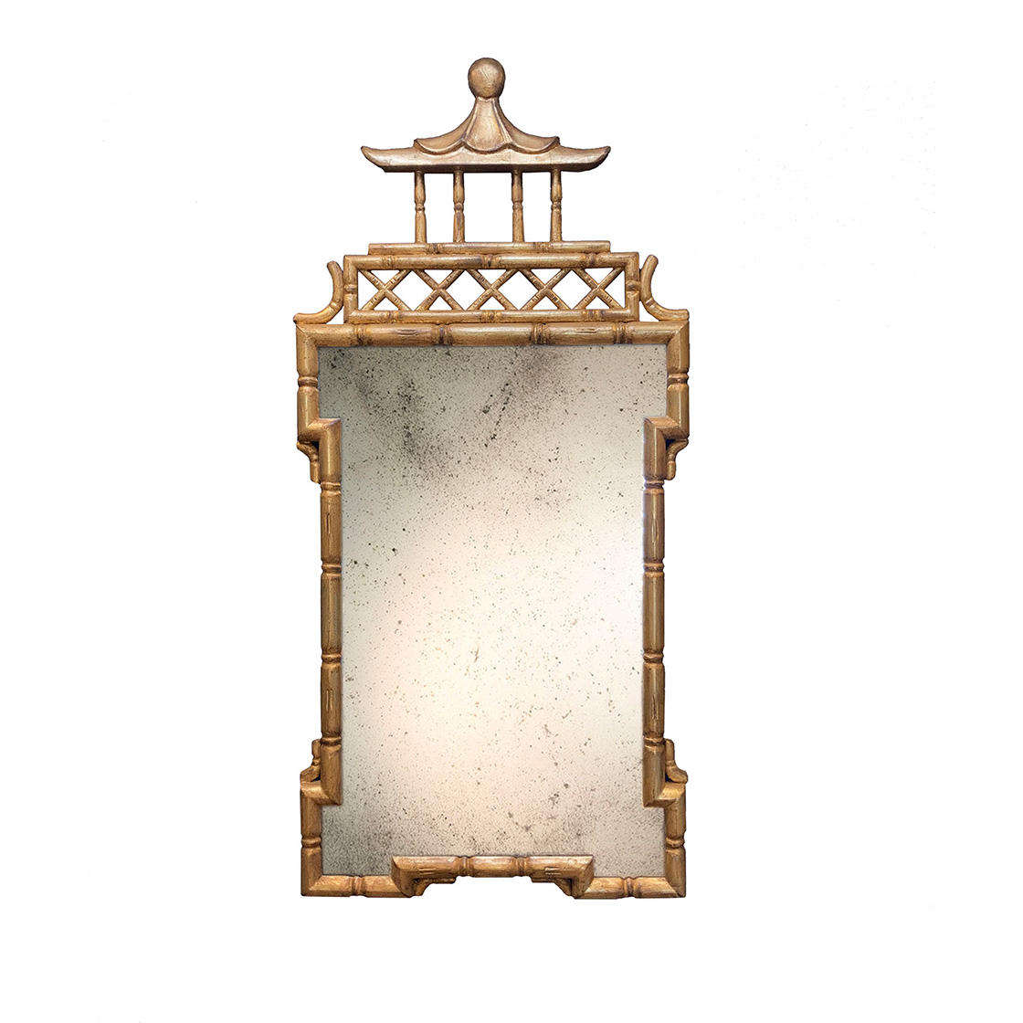 Cathay mirror in Distressed gold